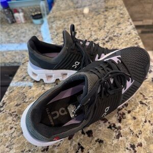 On Running Black and Purple Sneakers
